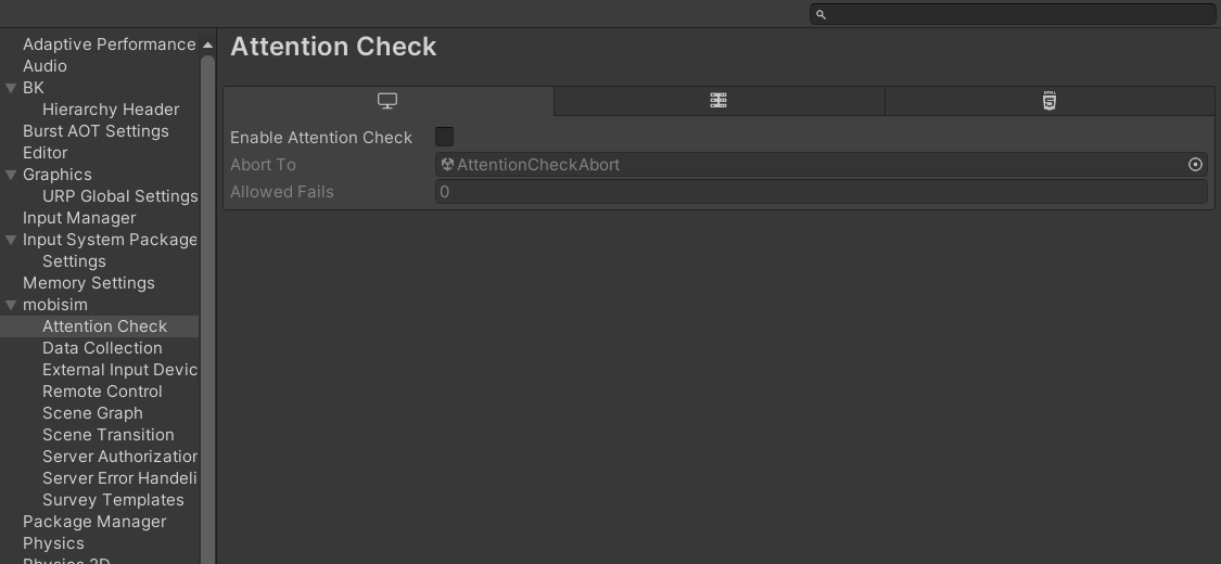 Attention Check Setting