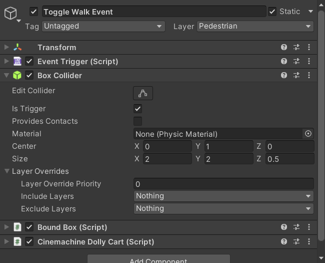 Collider Inspector - Is Trigger