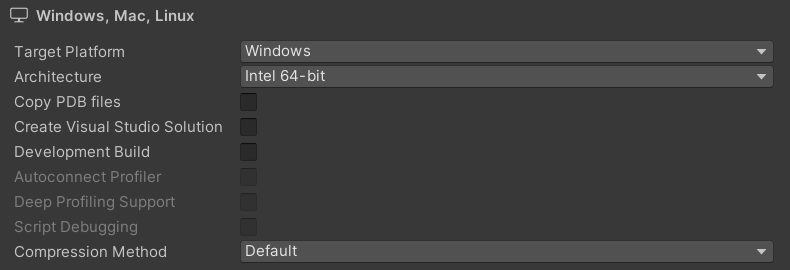 image showing the release and development option