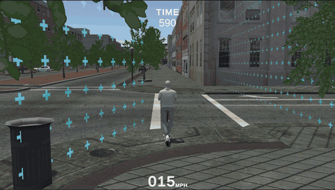 gif of scooter first person view and third person view switching