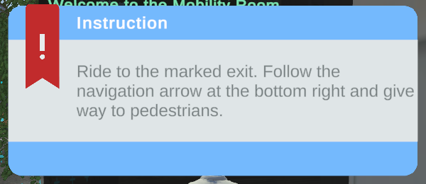 TODO: Screenshot - in-game instruction panel showing the heading and body text