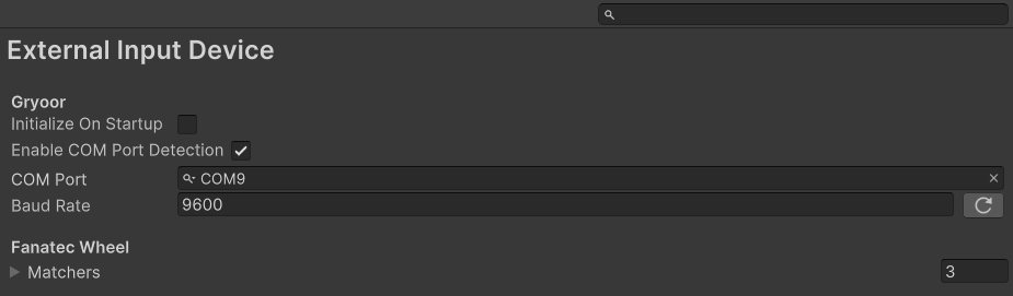 External Input Device Setting