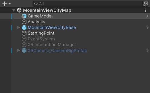 Image of Game Mode in hierarchy