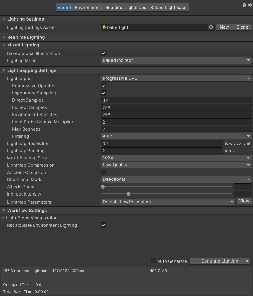 Image of Generate Lighting button