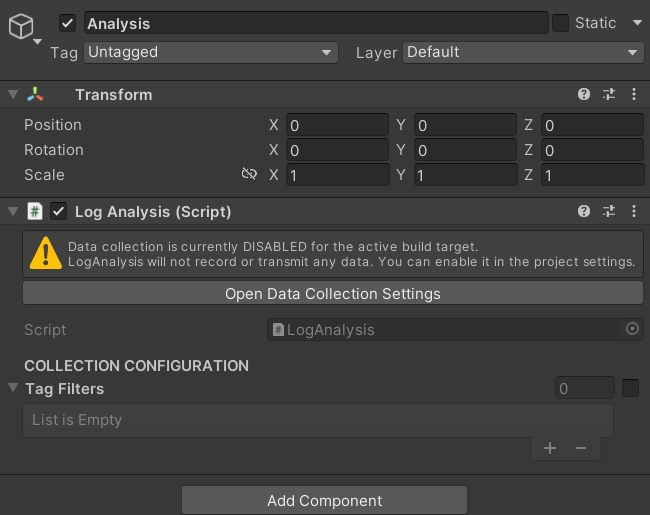 Image of Log Analysis in a scene hierarchy