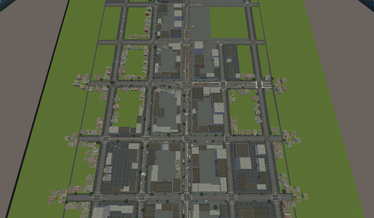 Bird's-eye view of the mountain view w/o Occlusion Culling