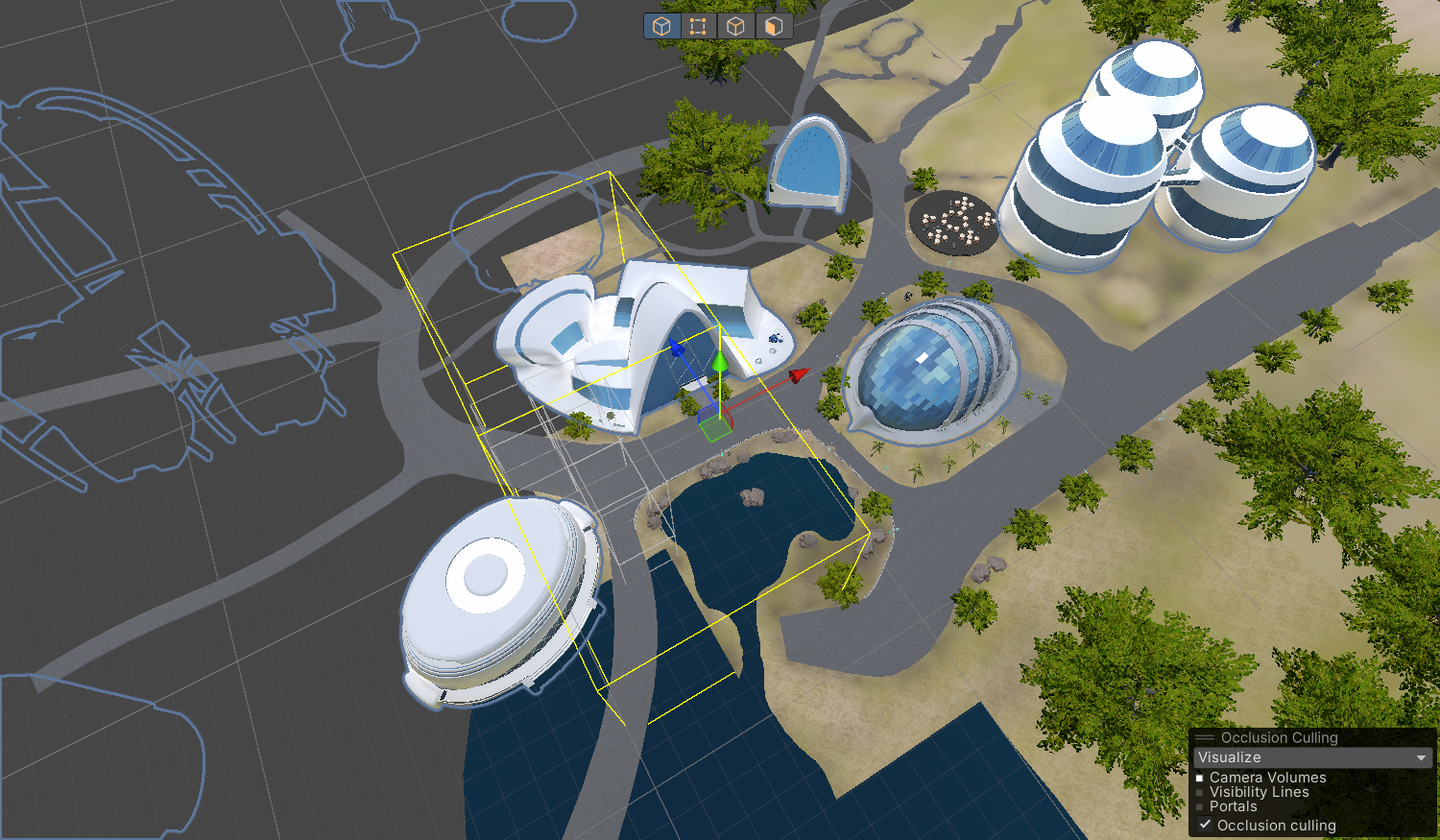Bird's-eye view of an Occlusion Area in FutureCity