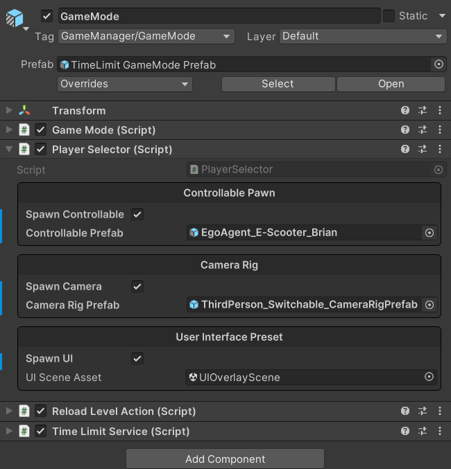Player Selector Inspector