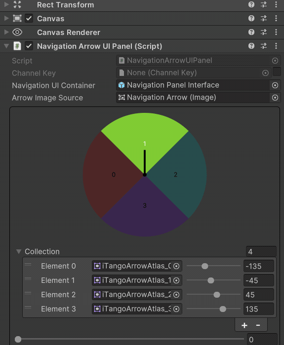 GIF of editing the collection and the radial display's reaction