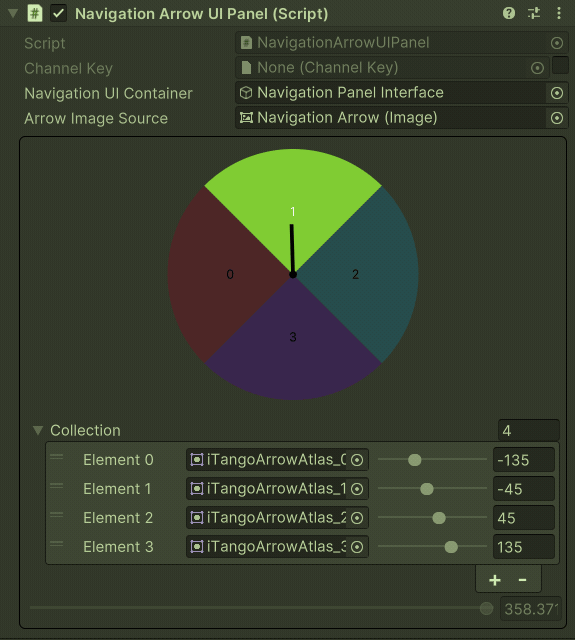 GIF of radial display in action during runtime