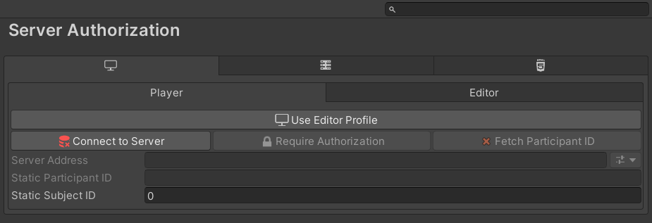 Server Authorization Setting