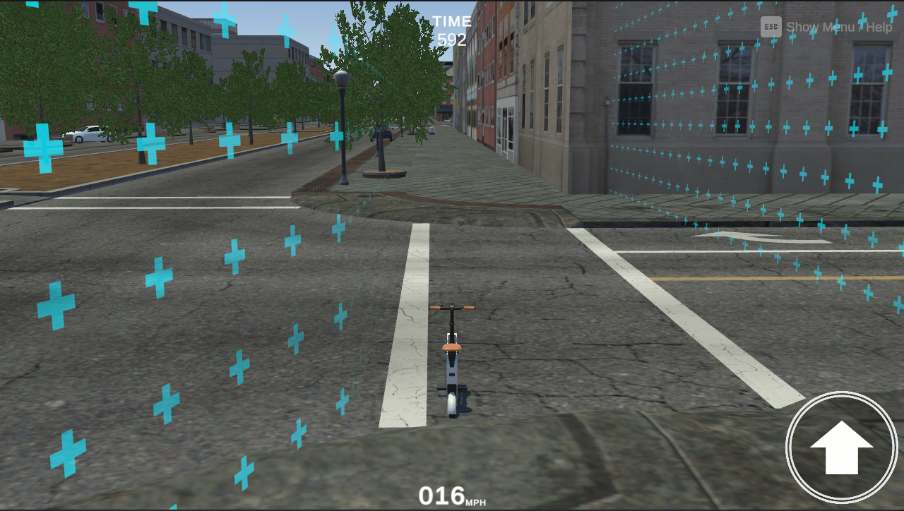 Shader speedometer in the Game view