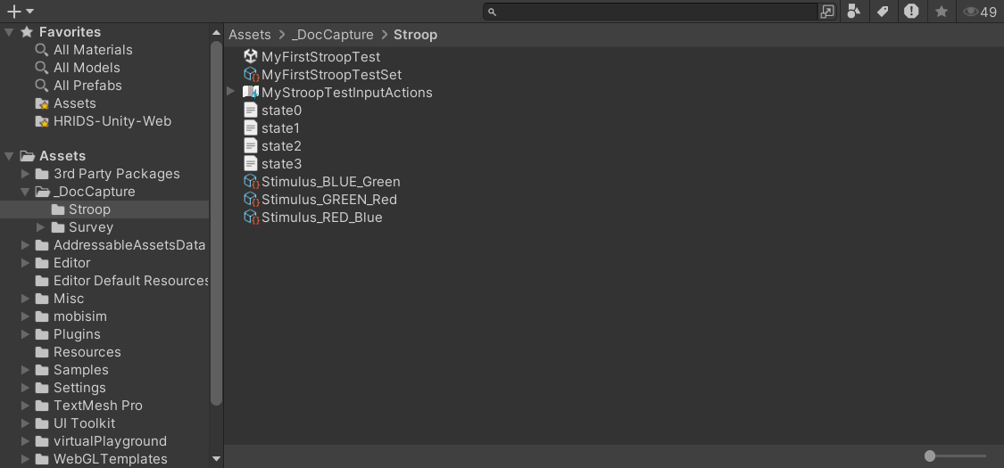 image of saved Scene in project window