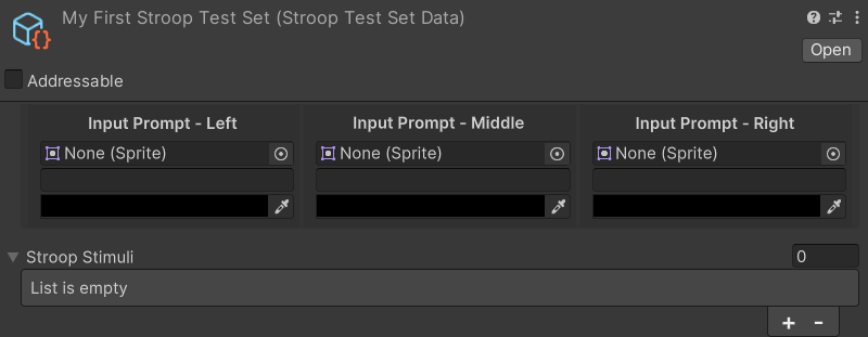 Image of Stroop Test Set Data inspector