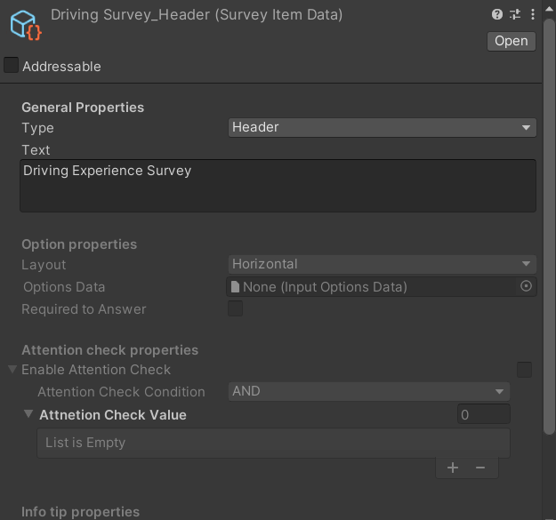 Image of configured DrivingSurvey_Header