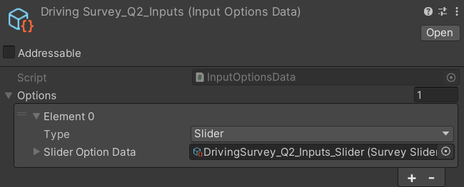 Image of fully configured DrivingSurvey_Q2_Inputs