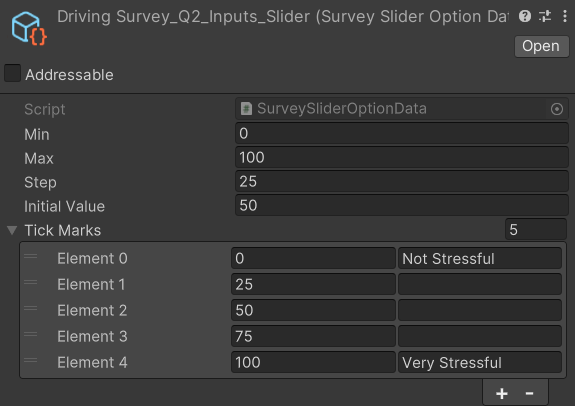 Image of configured DrivingSurvey_Q2_Inputs_Slider
