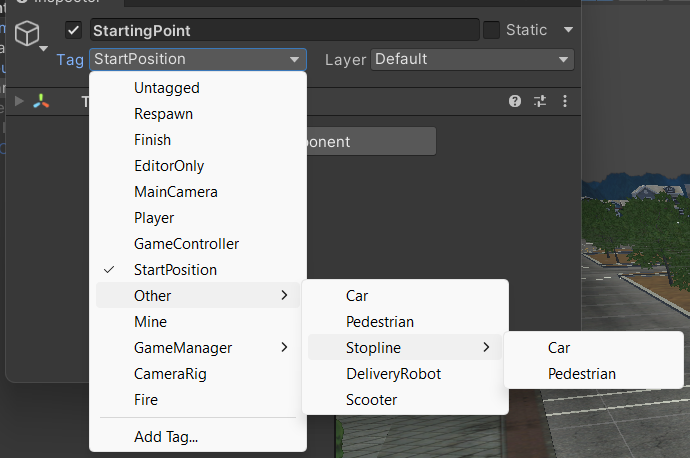 Tag dropdown