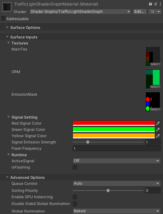 Traffic Light Material Inspector