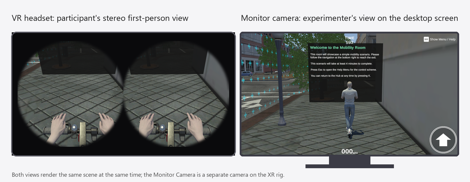 Concept Image of VR and monitor view