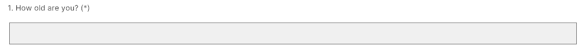 Question item